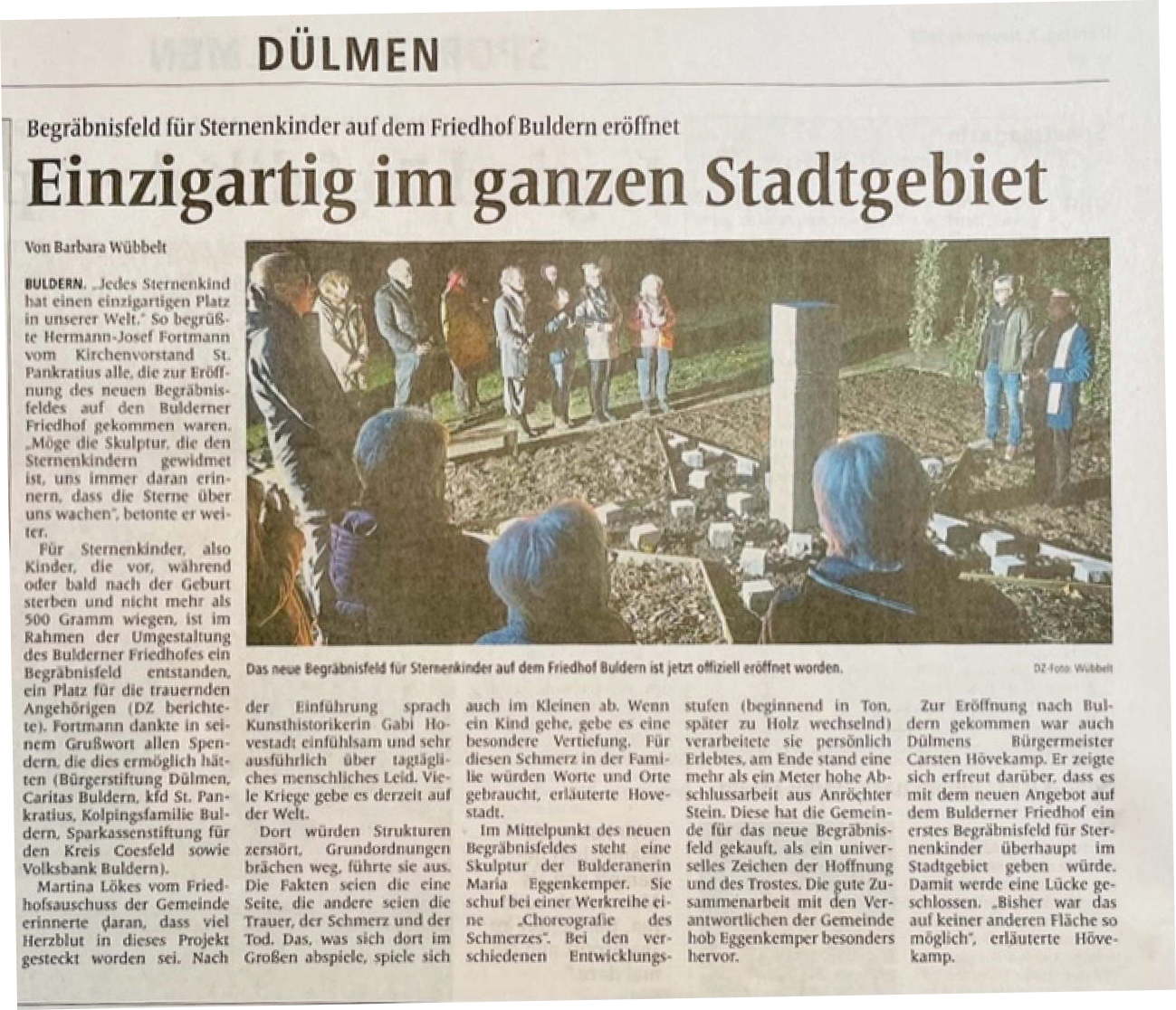 DZ-Bericht zum Sternenkinder-Projekt 07.11.2023